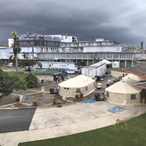 Tents provided the U.S. Department of Health and Human Services help treat emergency overflow at the Puerto Rico Medical Center in San Juan.