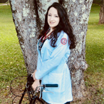 Kristal Nemeroff in her nurses’ uniform