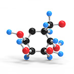 Model of the glucose molecule.