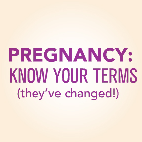 PREGNANCY: KNOW YOUR TERMS (They've changed). Early Term: 37 weeks through 38 weeks and 6 days. Full Term: 39 weeks through 40 weeks and 6 days. Late Term: 41 weeks through 41 weeks and 6 days. Postterm: 42 weeks and beyond. NIH/NICHD. National Child and Maternal Health Education Program.