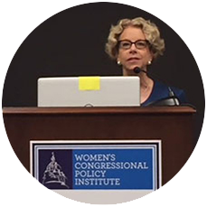 Dr. Bianchi presenting at the Women's Congressional Policy Institute